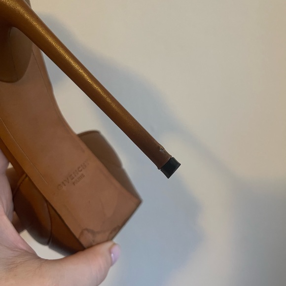 Givenchy Sandals 12,5cm Shark Marron Clair Leather Shoes size 39EU - Picture 5 of 12